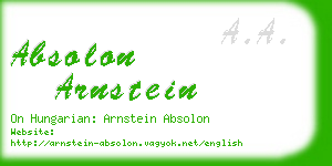 absolon arnstein business card